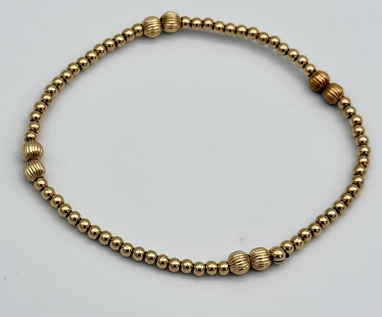 Abide in Faith Bracelet – Corrugated Gold Filled