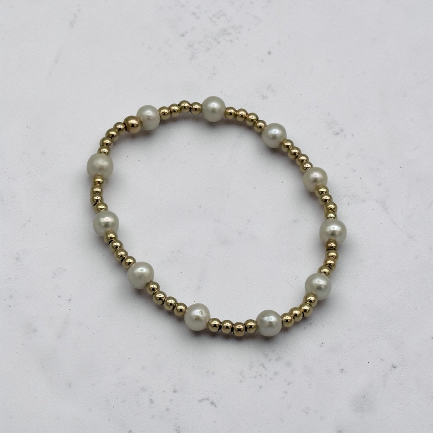 Gold Filled & Pearl Beaded Bracelet