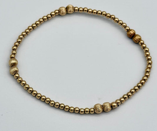 Abide in Faith Bracelet – Corrugated Gold Filled