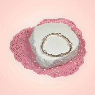 Gold-Filled Pink Freshwater Pearl Bracelet